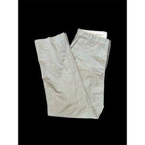 Calvin Klein Striped Khaki Dress Pants Flat Front Classic Fit Mens 32x32